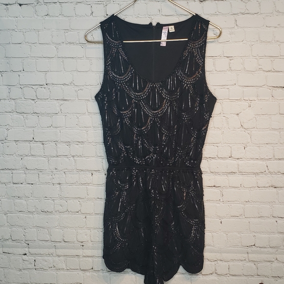 Ayla Black Sequined Romper S